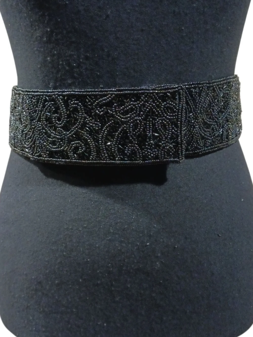 Vintage Talbots Beaded Wide Wrap Belt